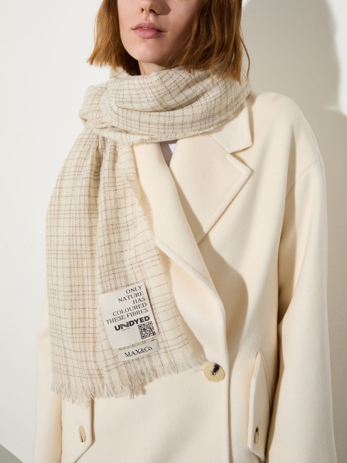 Undyed wool-blend stole - MEDIUM GREY - MAX&Co. - 3