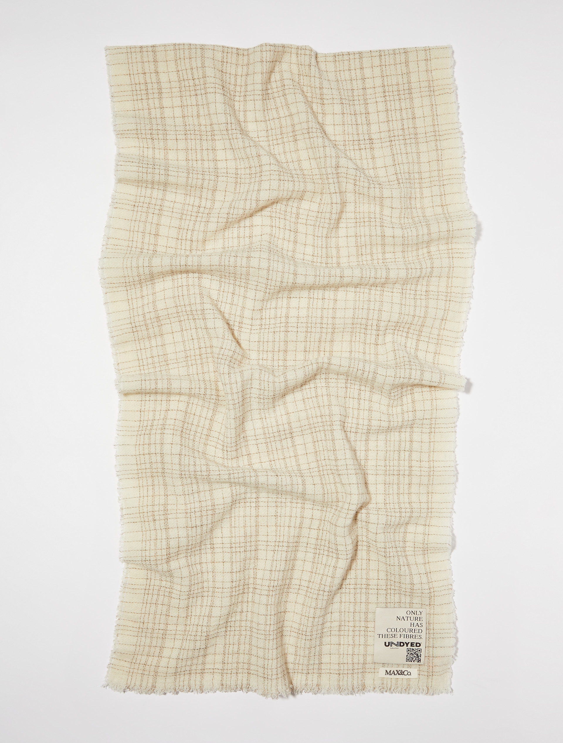 Undyed wool-blend stole, medium grey | MAX&Co. Undyed wool-blend stole - MEDIUM GREY - MAX&Co.