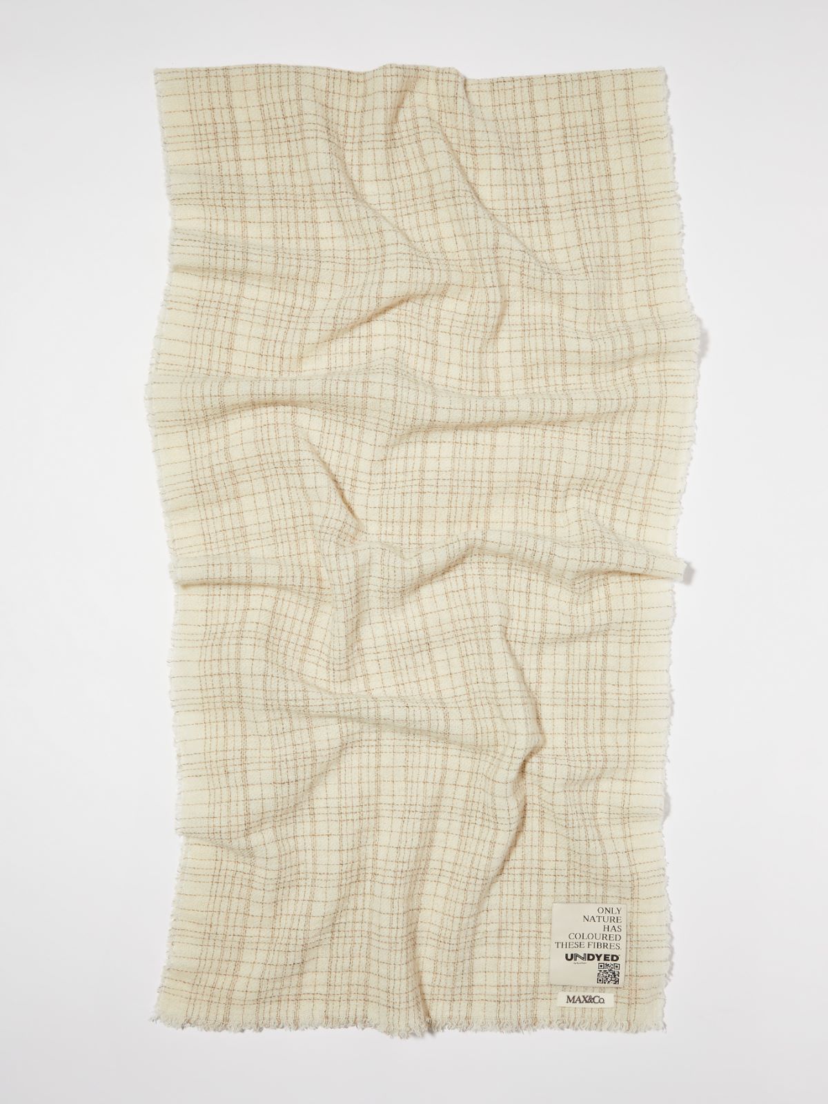 Undyed wool-blend stole, medium grey | MAX&Co. Undyed wool-blend stole - MEDIUM GREY - MAX&Co.