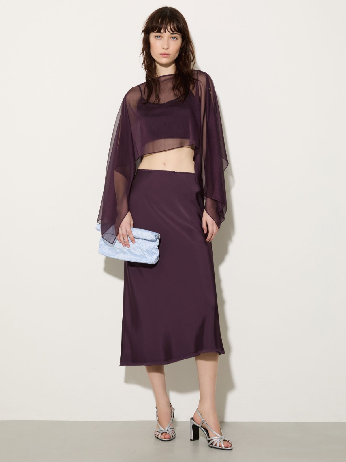 Crepon shrug - AUBERGINE - MAX&Co. - 3