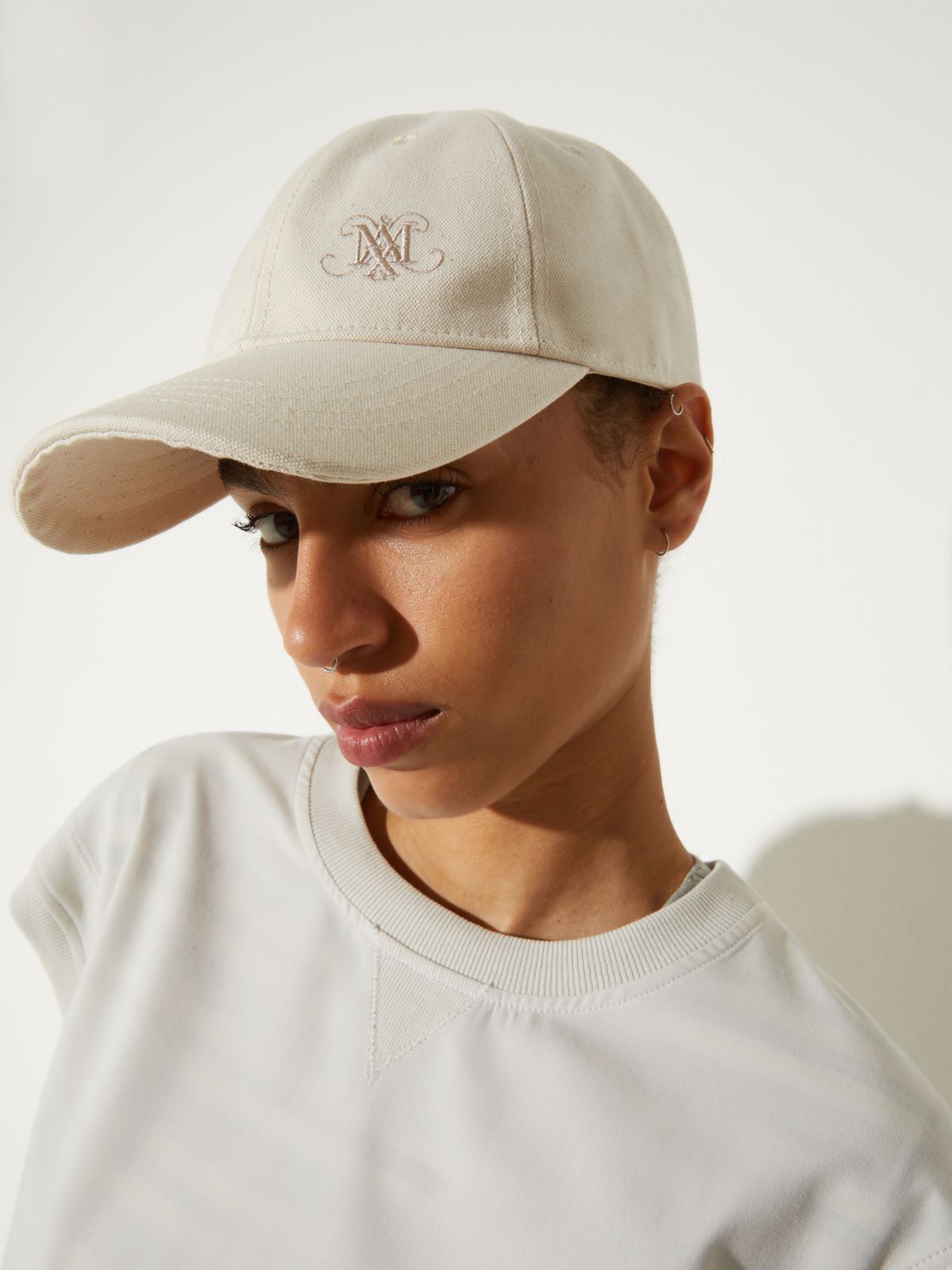 Hemp and cotton baseball cap - WHITE - MAX&Co. - 4