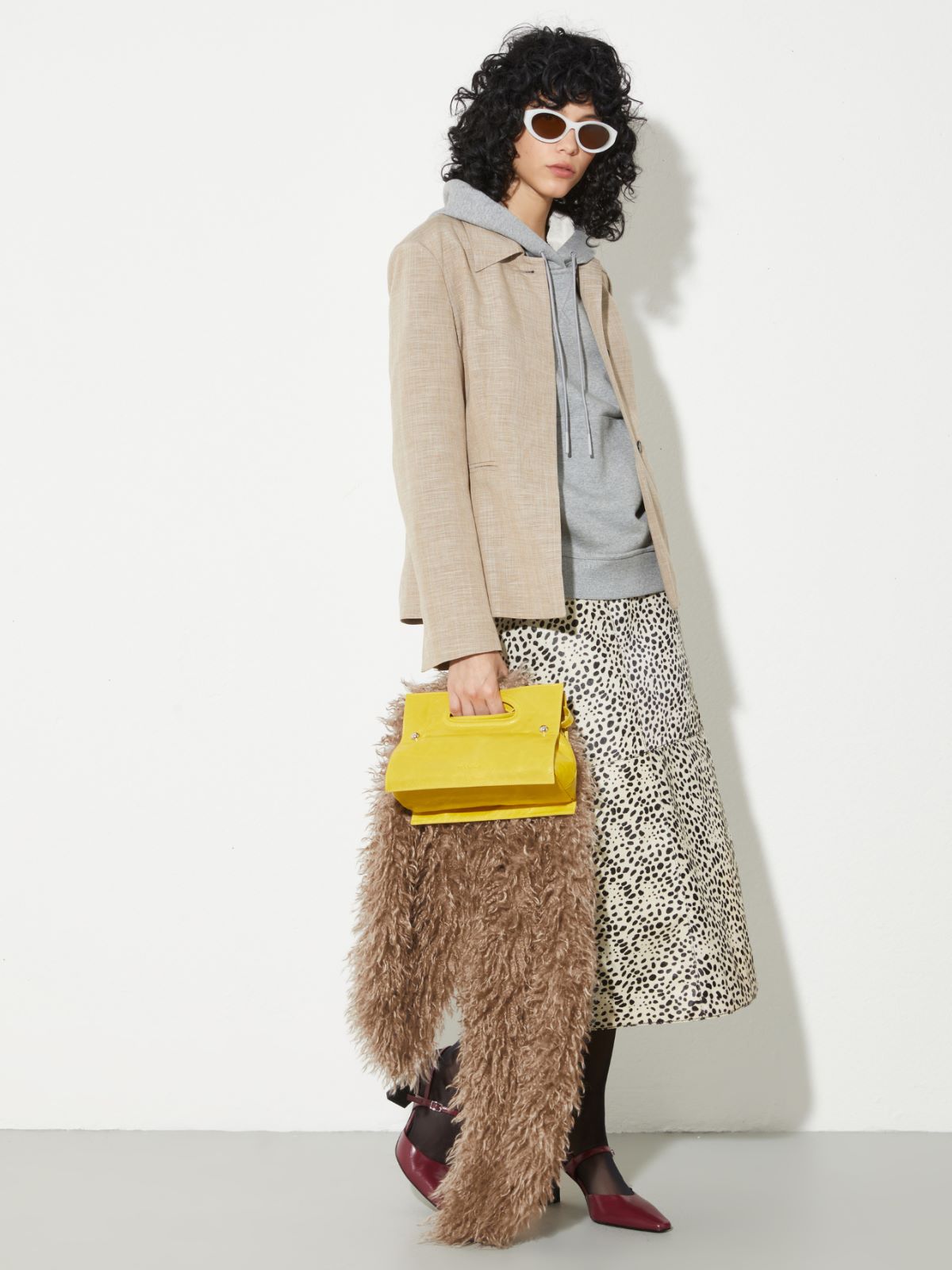 Étole en peluche frisée, gris tourterelle | MAX&Co. Étole en peluche frisée - GRIS TOURTERELLE - MAX&Co. - 4