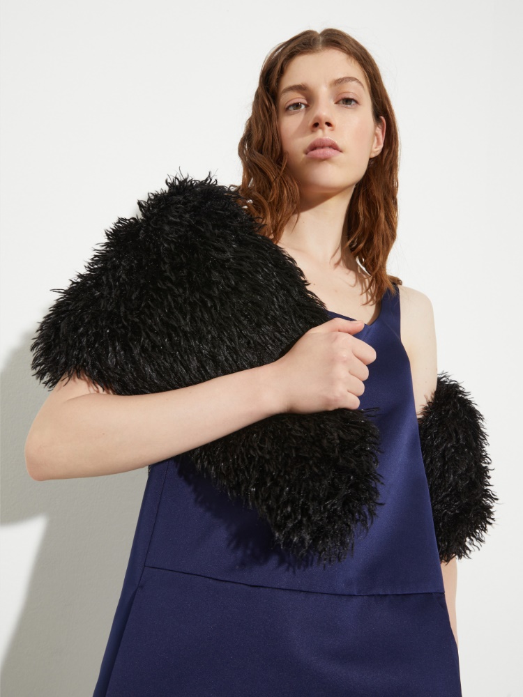 Frisé plush stole Frisé plush stole - BLACK - MAX&Co.