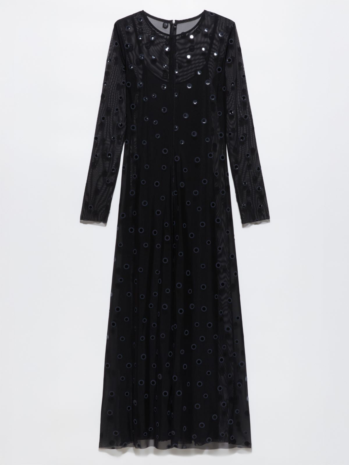 Abito in jersey tulle a pois 3D, nero | MAX&Co. Abito in jersey tulle a pois 3D - NERO - MAX&Co. - 5