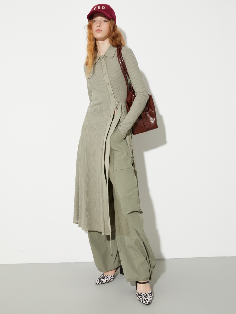 Textured jersey midi shirt dress - MAX&Co. - 5