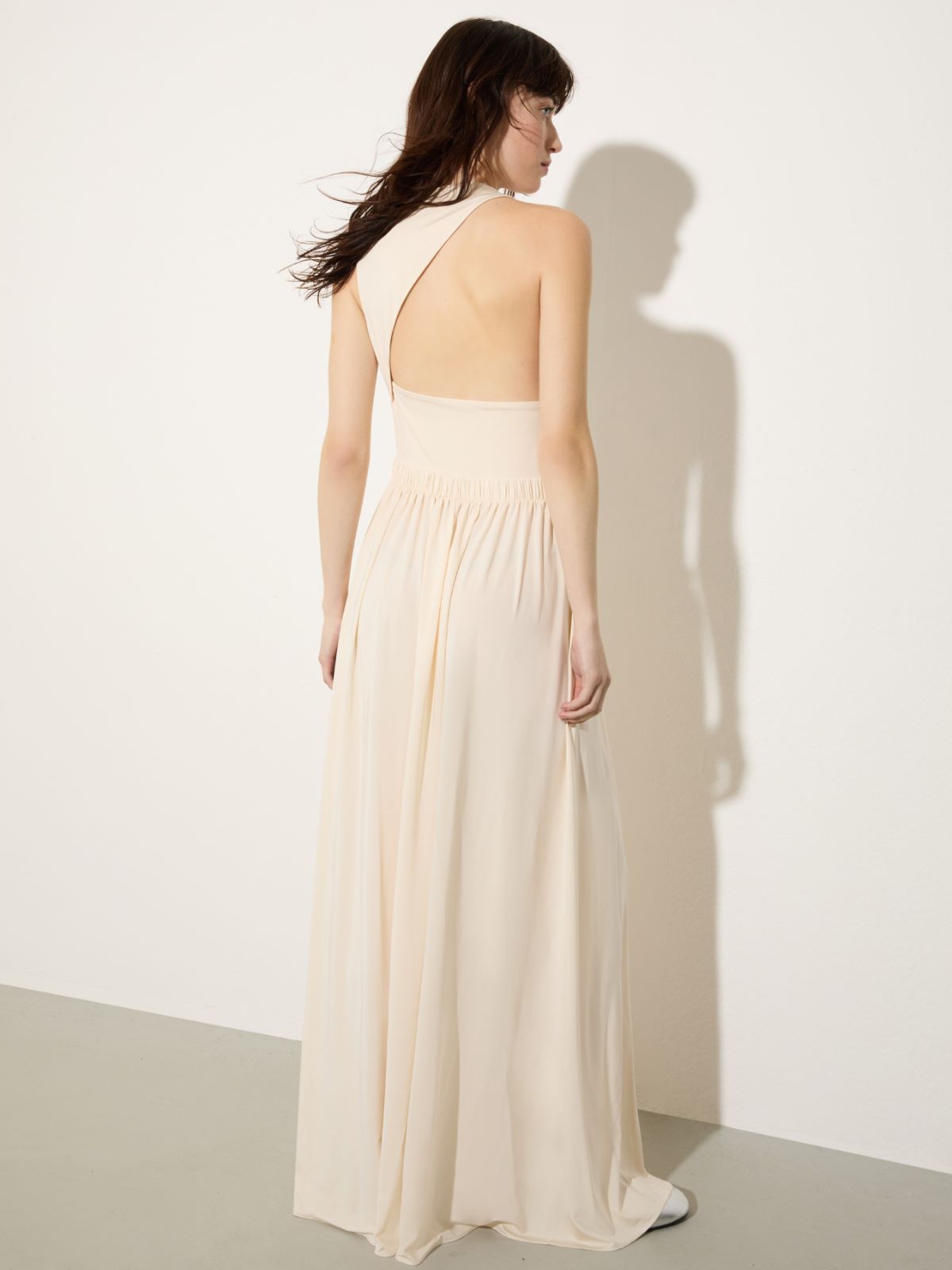 Crepe-jersey maxi dress, ivory | MAX&Co. Crepe-jersey maxi dress - IVORY - MAX&Co. - 2