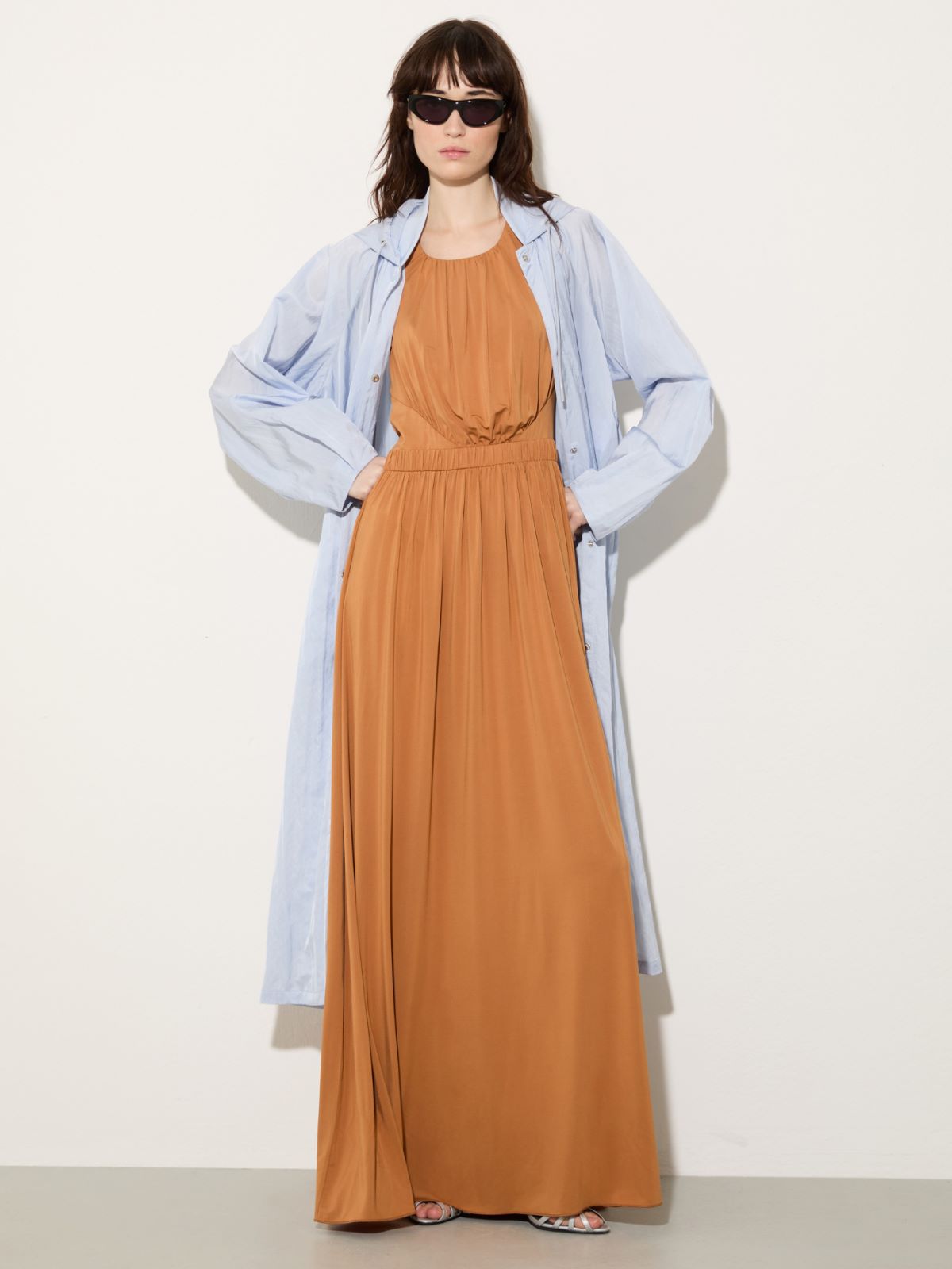 Crepe-jersey maxi dress, ochre | MAX&Co. Crepe-jersey maxi dress - OCHRE - MAX&Co. - 4