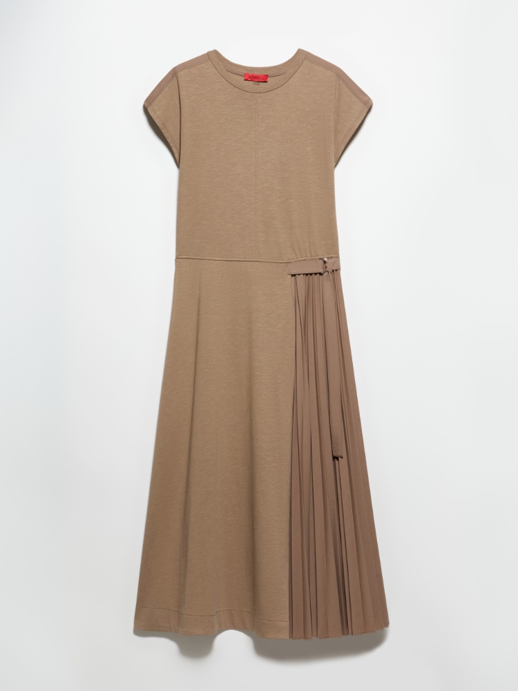 Cotton and linen jersey dress - MUD - MAX&Co.