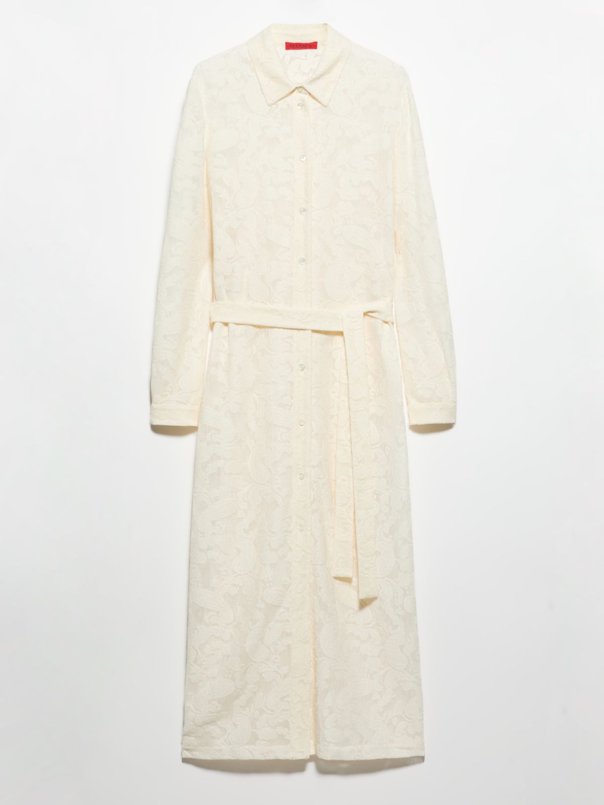Lacy jersey shirt dress, milk | MAX&Co. Lacy jersey shirt dress - MILK - MAX&Co. - 5
