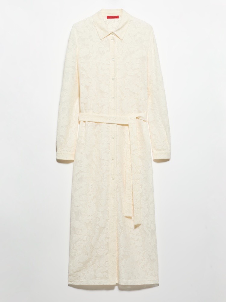 Lacy jersey shirt dress - MILK - MAX&Co.