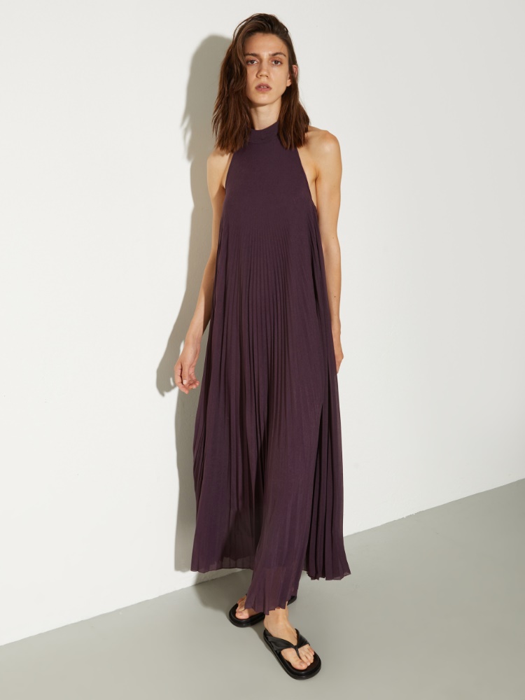Pleated jersey halterneck dress - MAX&Co.