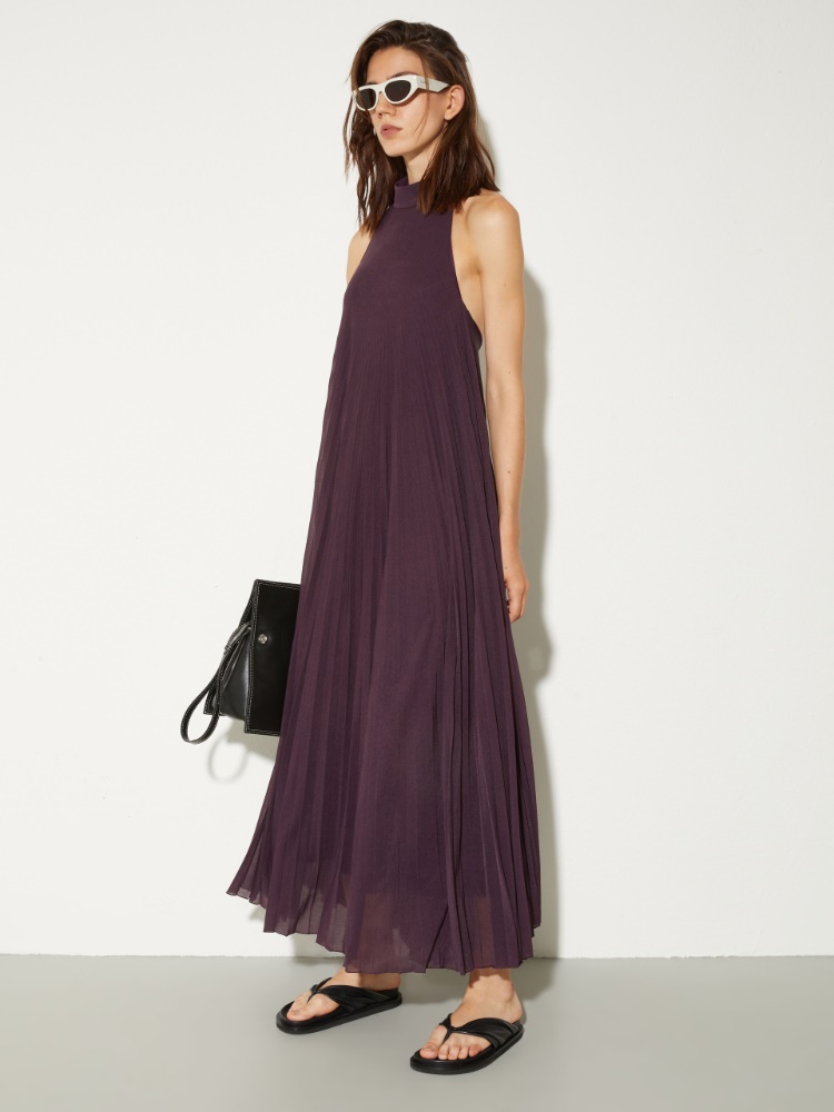 Pleated jersey halterneck dress - MAX&Co. - 4