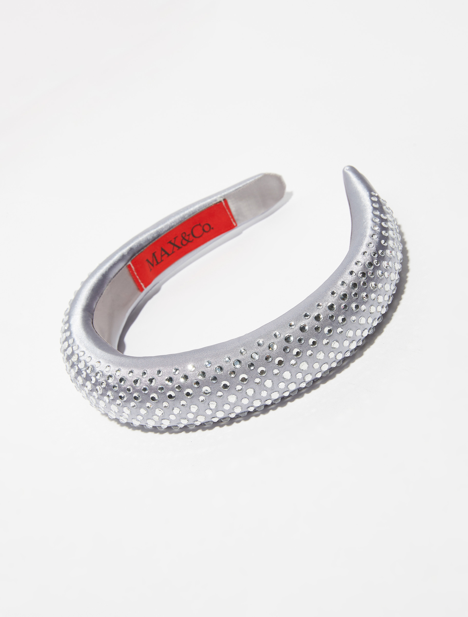 Serre-tête en satin avec strass - GRIS MOYEN - MAX&Co. - 2