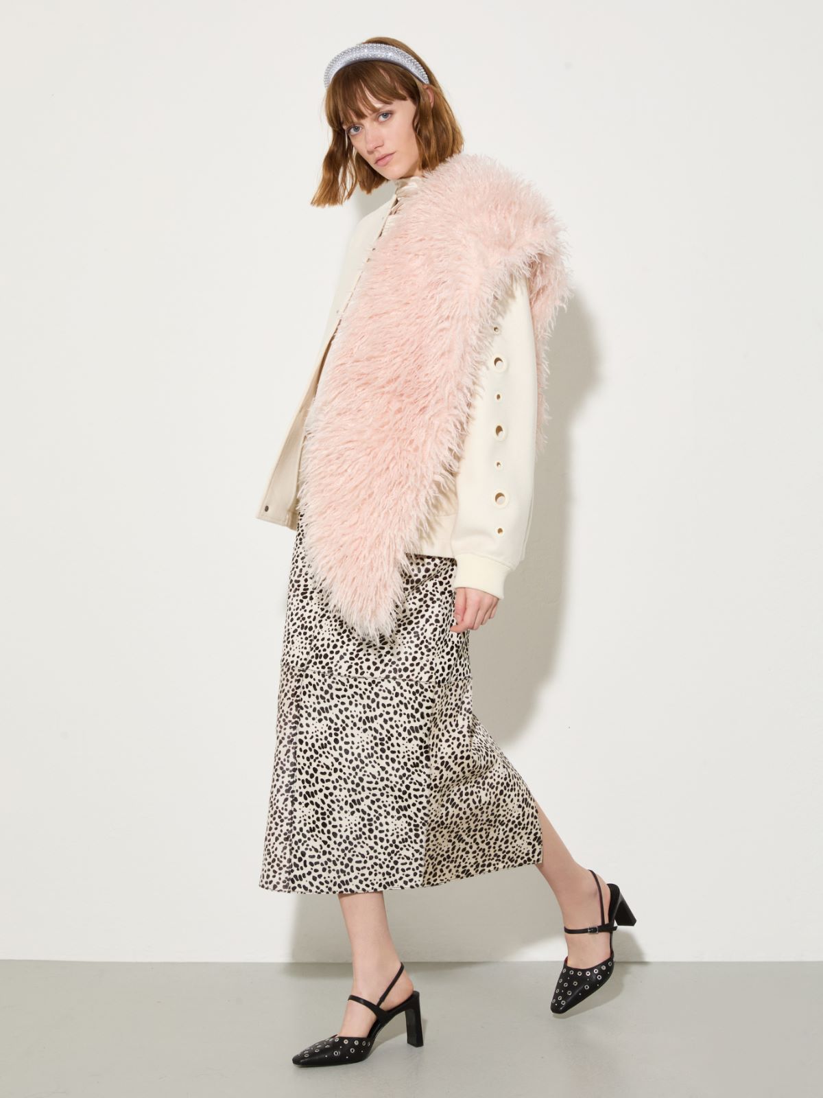 Serre-tête en satin avec strass - GRIS MOYEN - MAX&Co. - 3