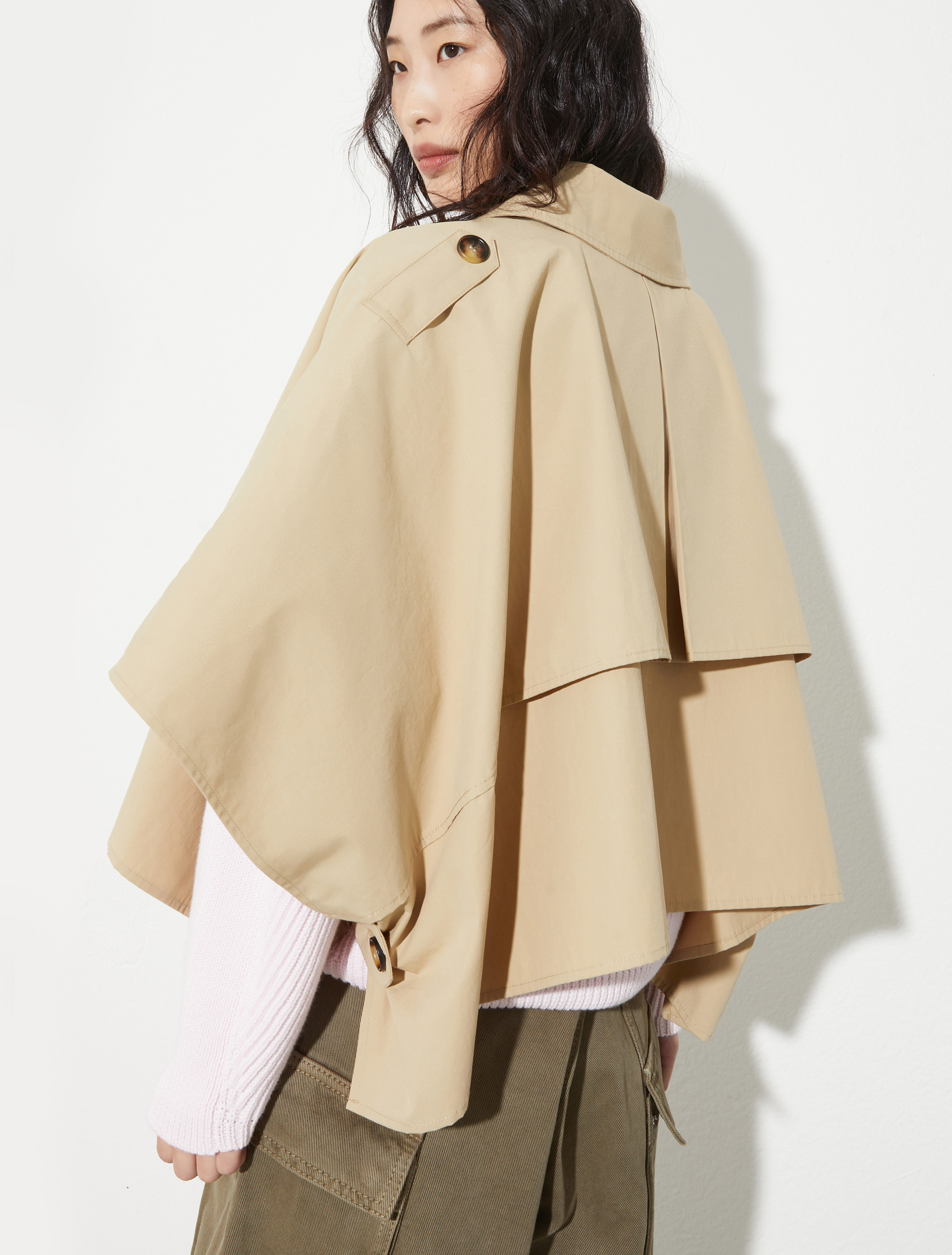 Water-repellent cotton cape - BEIGE - MAX&Co. - 6