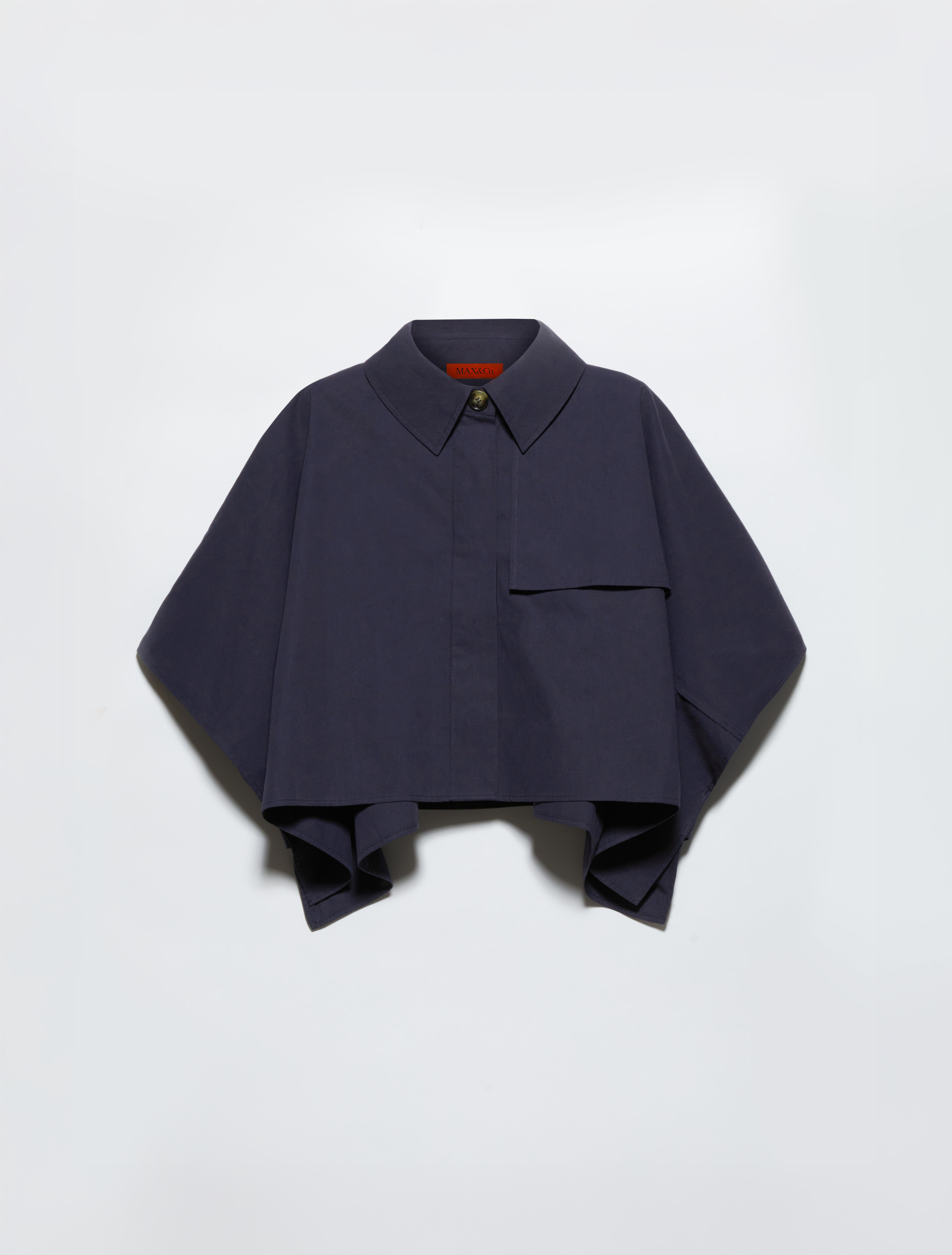 Water-repellent cotton cape - NAVY - MAX&Co.