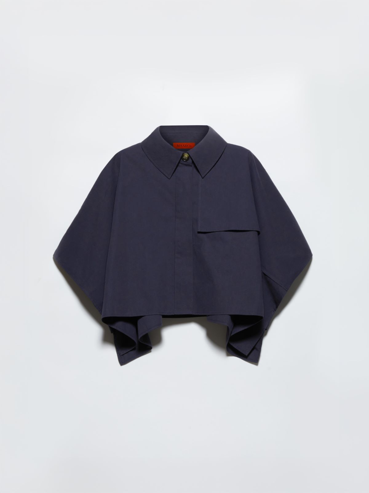 Water-repellent cotton cape - NAVY - MAX&Co.