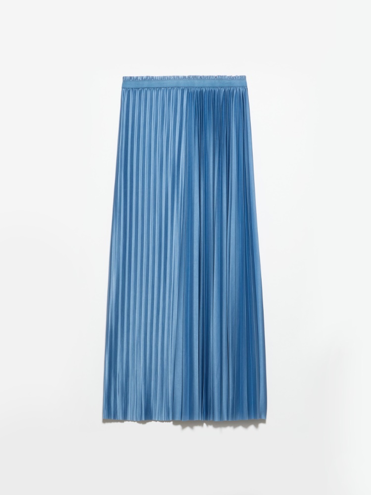 Pleated jersey skirt - SKY BLUE - MAX&Co.