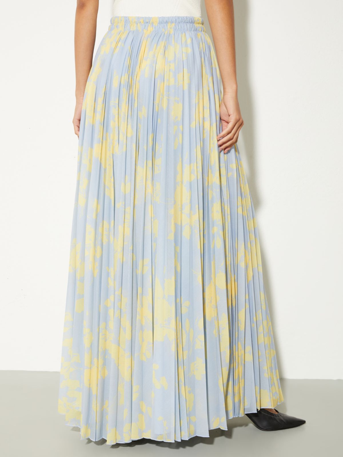 Pleated jersey circle skirt, dust blue | MAX&Co. Pleated jersey circle skirt - DUST BLUE - MAX&Co. - 2
