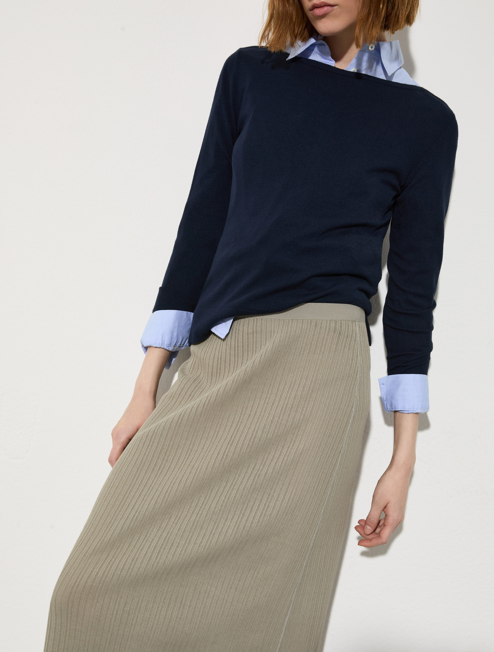 Strukturierter Maxi-Rock aus Jersey, salbei | MAX&Co. Strukturierter Maxi-Rock aus Jersey - SALBEI - MAX&Co. - 3