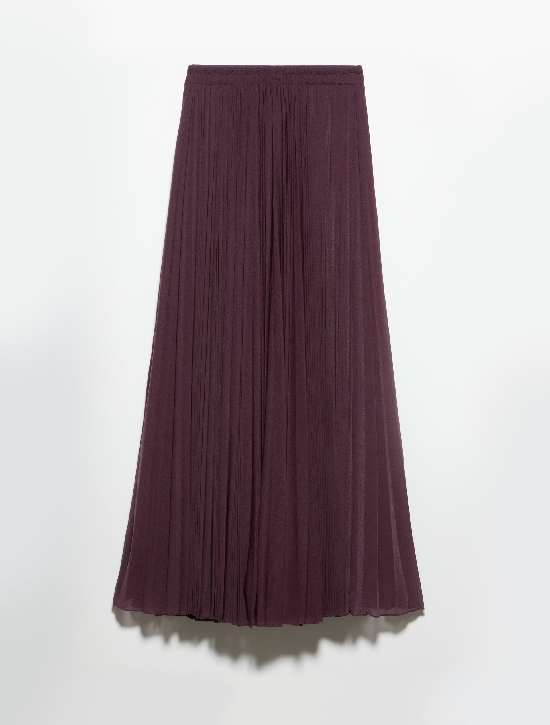 Pleated jersey circle skirt - AUBERGINE - MAX&Co. - 5