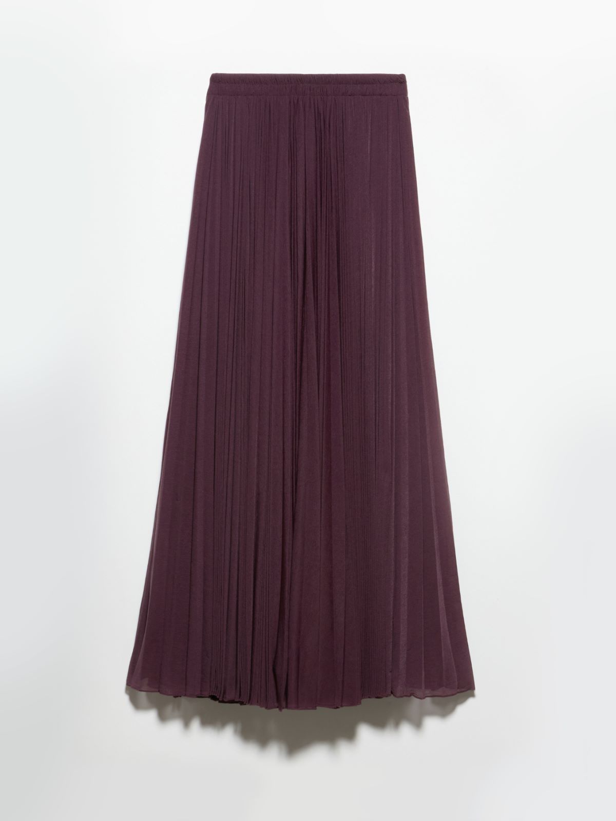 Pleated jersey circle skirt - AUBERGINE - MAX&Co. - 5
