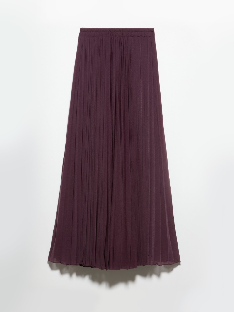 Pleated jersey circle skirt - AUBERGINE - MAX&Co.