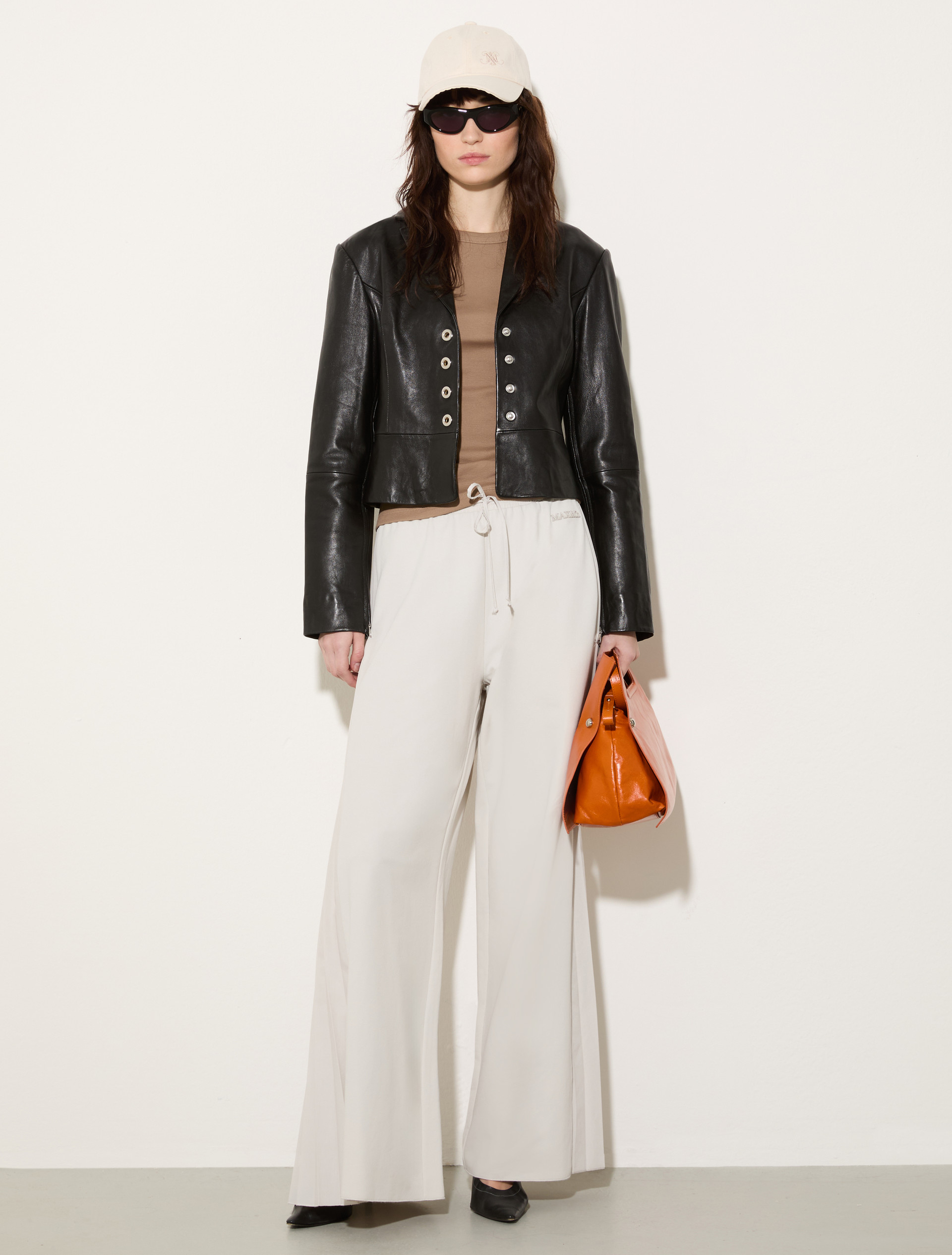 Pleated cotton-fleece joggers, grey | MAX&Co. Pleated cotton-fleece joggers - GREY - MAX&Co. - 3