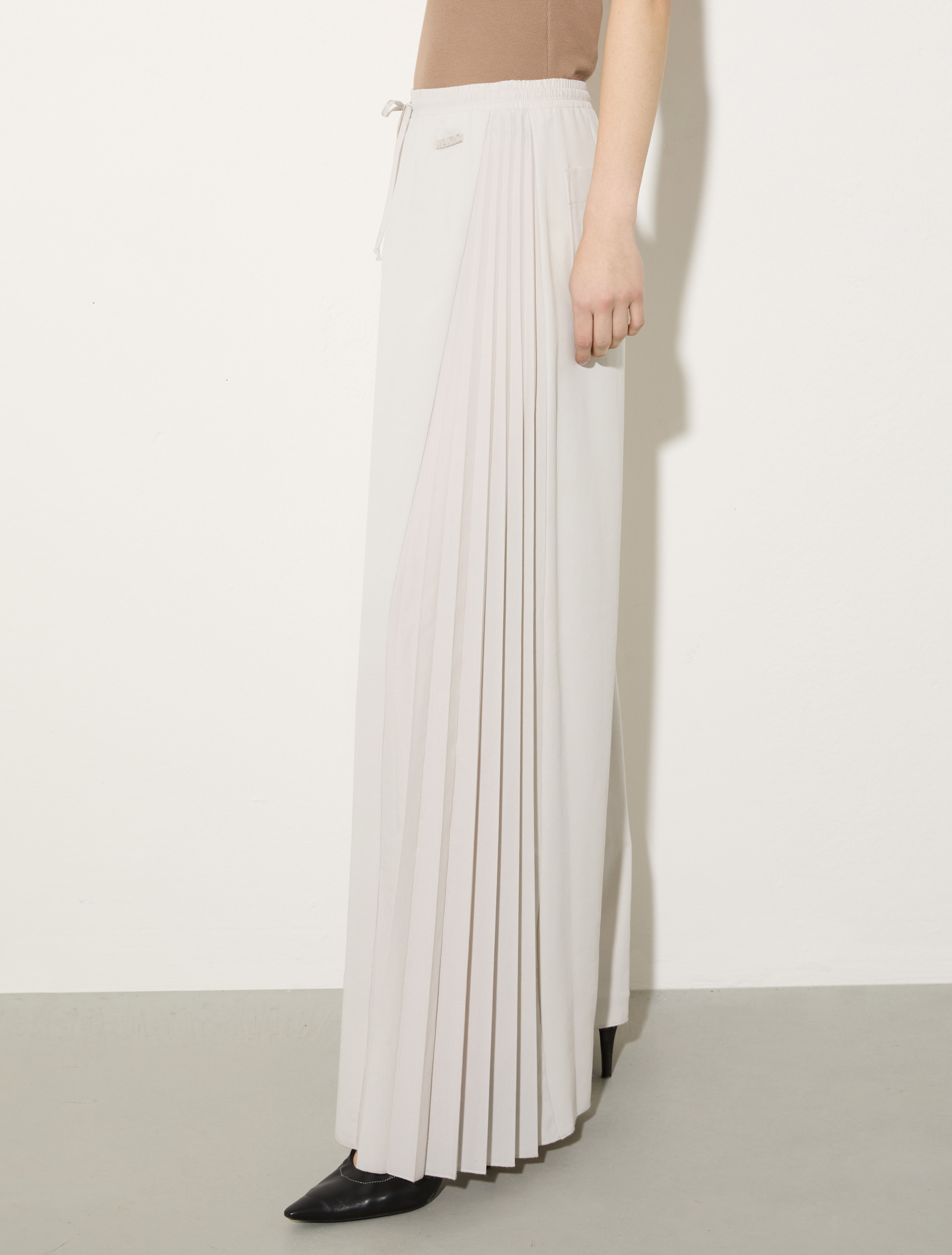 Pleated cotton-fleece joggers, grey | MAX&Co. Pleated cotton-fleece joggers - GREY - MAX&Co. - 5