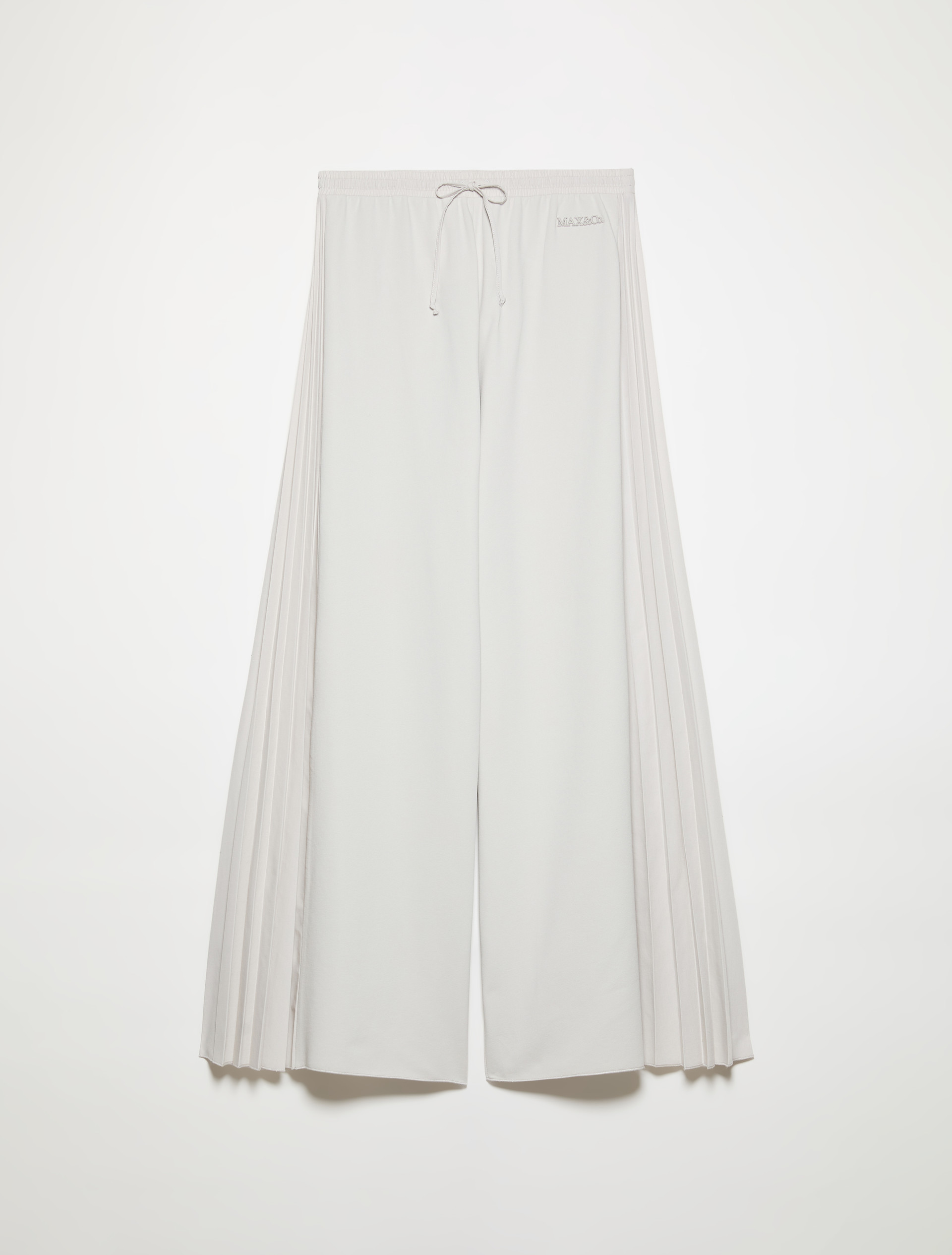 Pleated cotton-fleece joggers, grey | MAX&Co. Pleated cotton-fleece joggers - GREY - MAX&Co. - 4