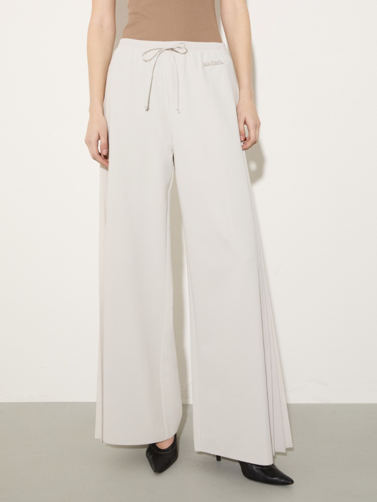 Pantalón deportivo plisado de felpa de algodón - GRIS - MAX&Co.