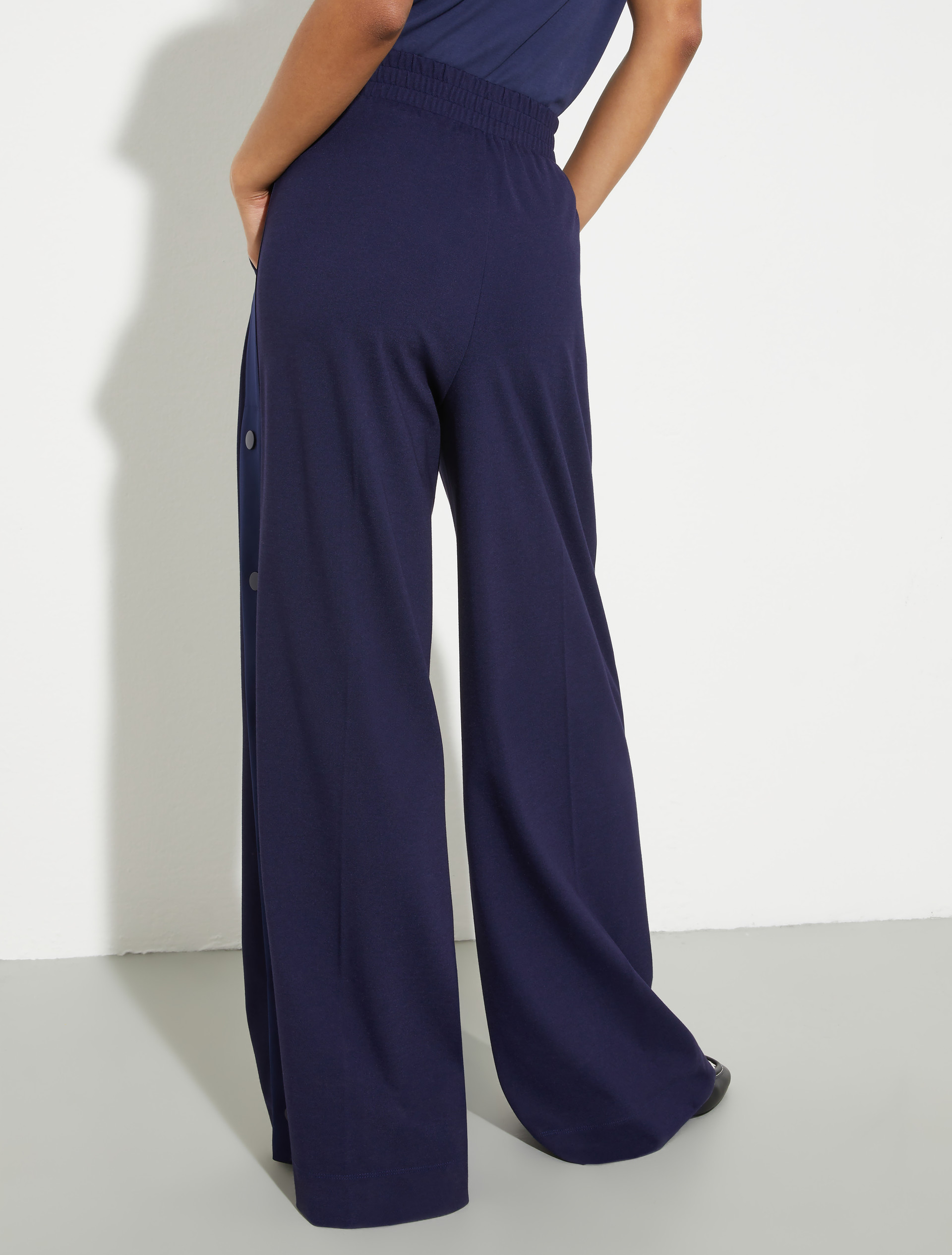 Jersey and satin joggers - NAVY - MAX&Co. - 2