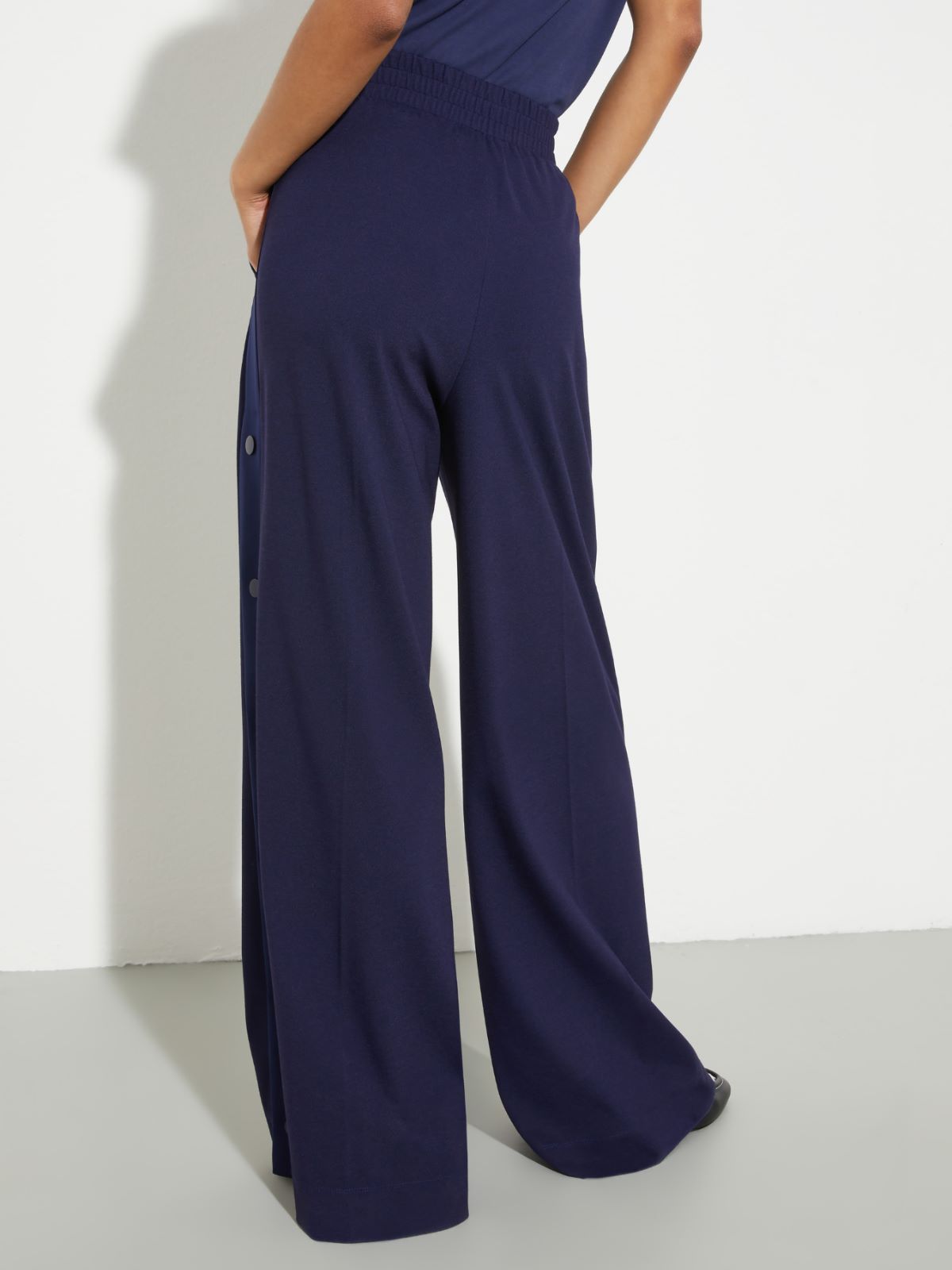 Jersey and satin joggers - NAVY - MAX&Co. - 2