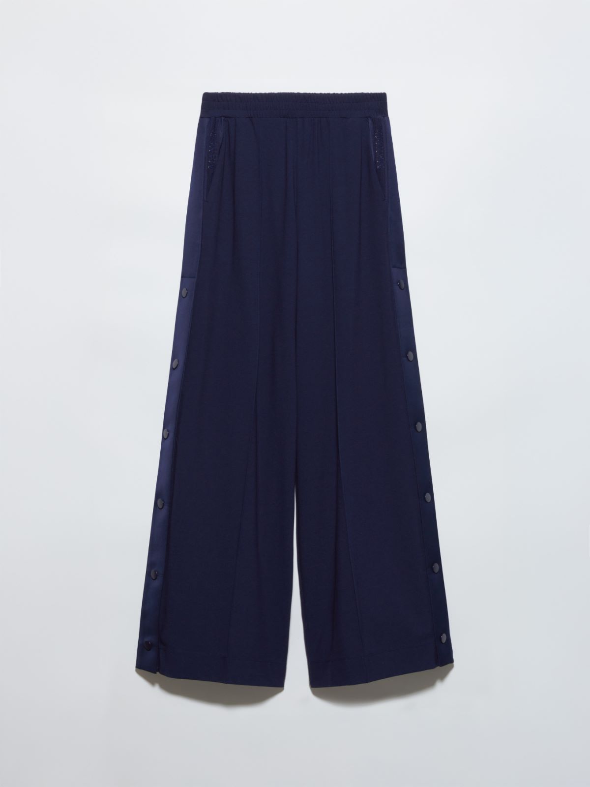 Jersey and satin joggers - NAVY - MAX&Co. - 5