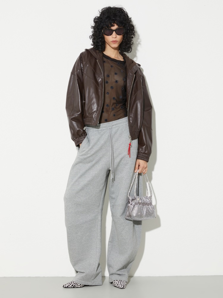 Barrel-leg cotton-fleece joggers - MAX&Co. - 4