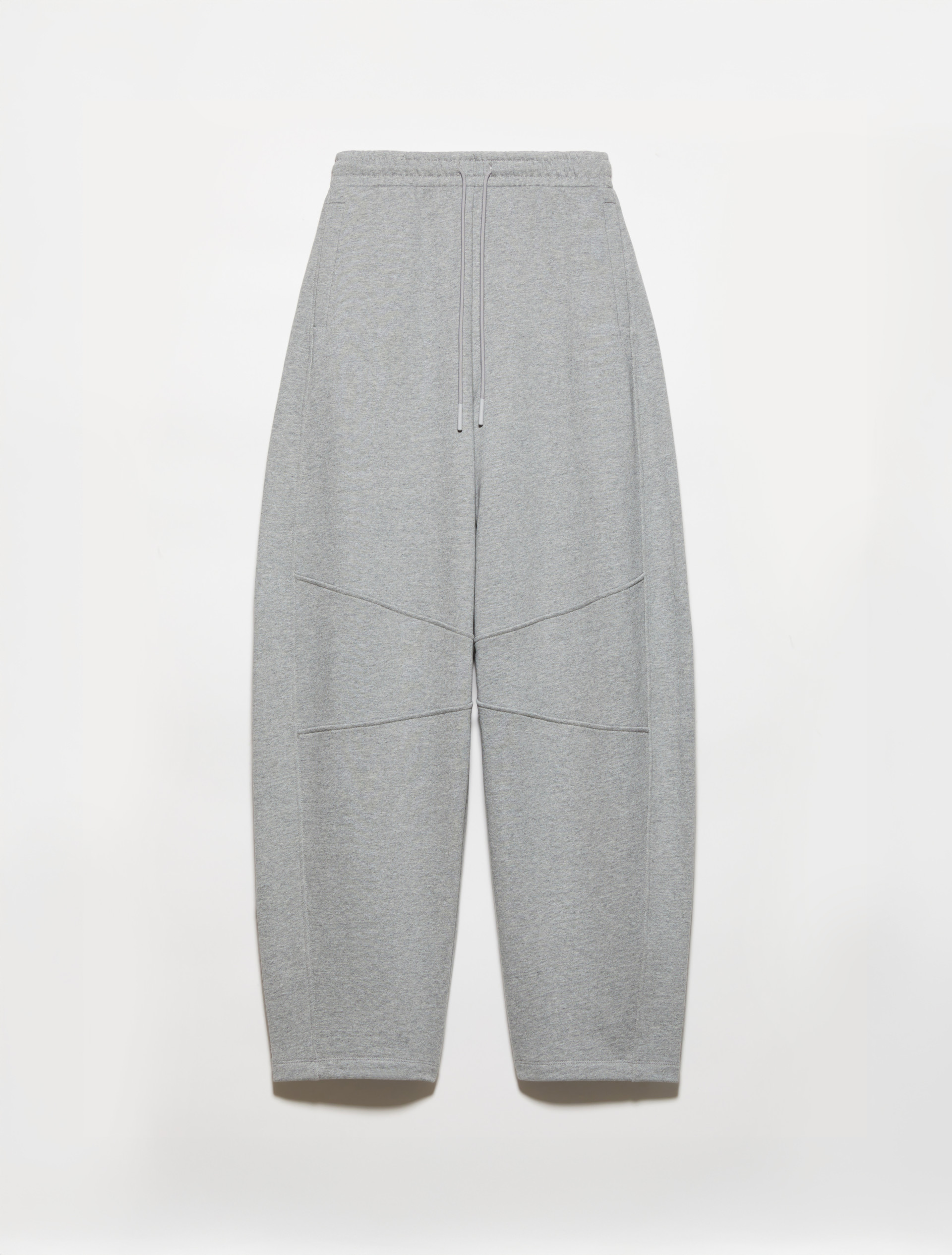 Barrel-leg cotton-fleece joggers, melange grey | MAX&Co. Barrel-leg cotton-fleece joggers - MELANGE GREY - MAX&Co. - 5