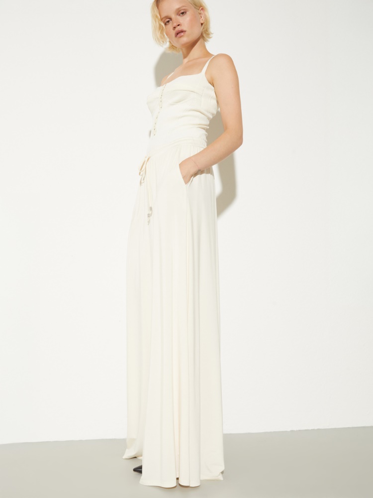 Wide-leg crepe-jersey trousers - MAX&Co. - 3