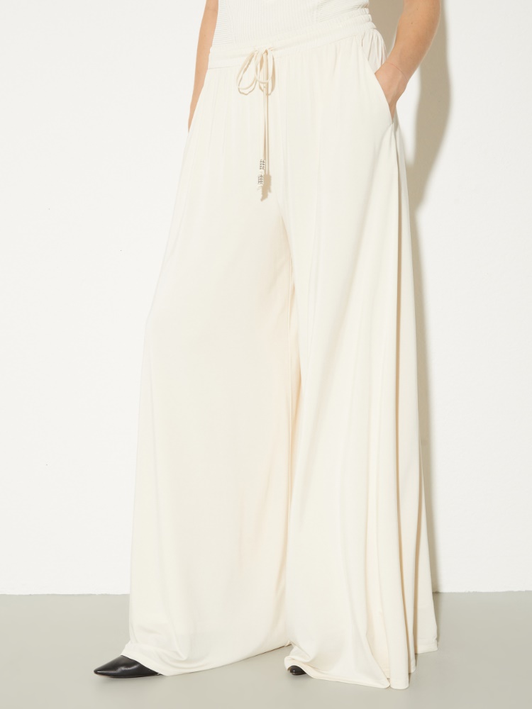 Wide-leg crepe-jersey trousers - MAX&Co.