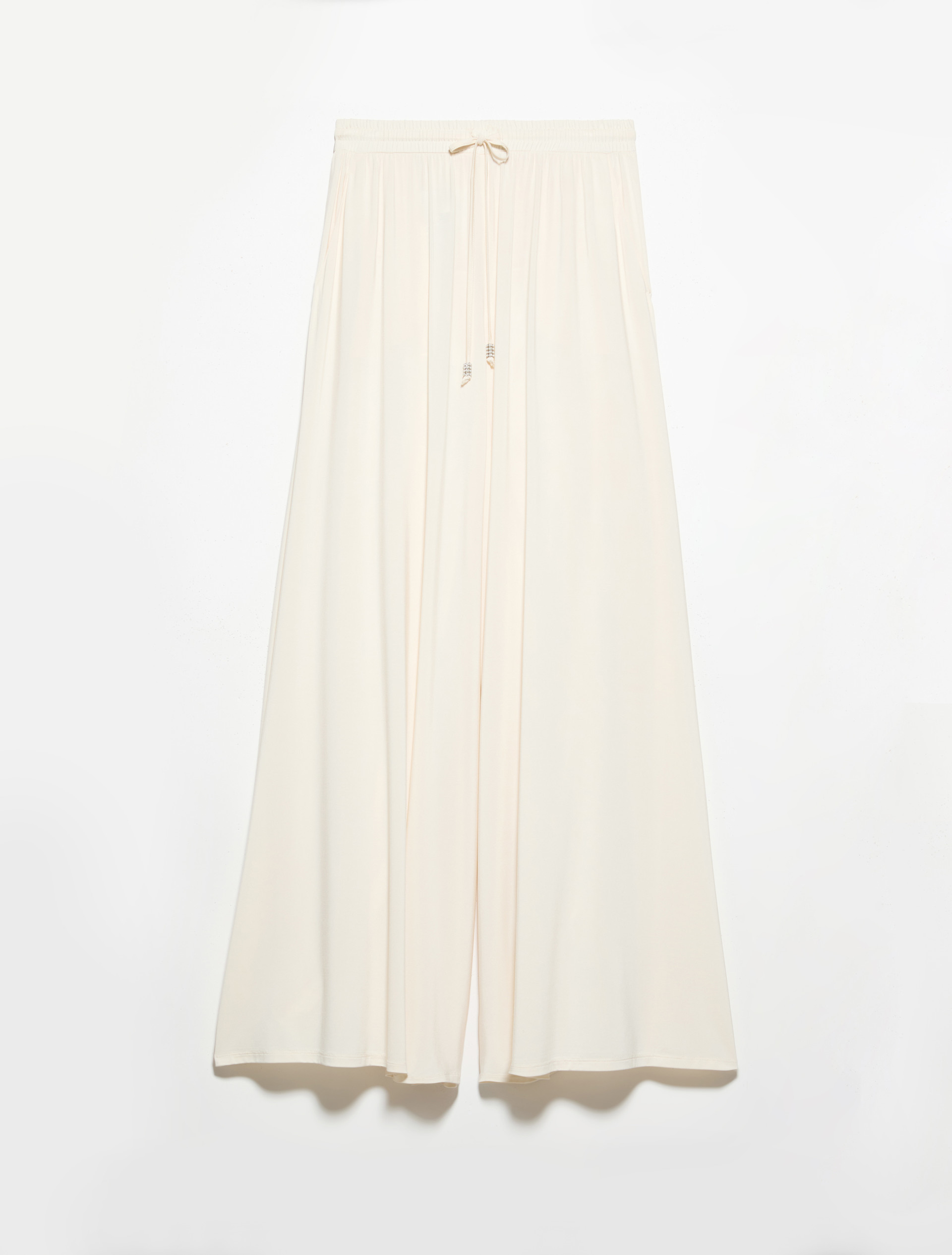 Pantalon large en jersey crêpe, ivoire | MAX&Co. Pantalon large en jersey crêpe - IVOIRE - MAX&Co. - 5