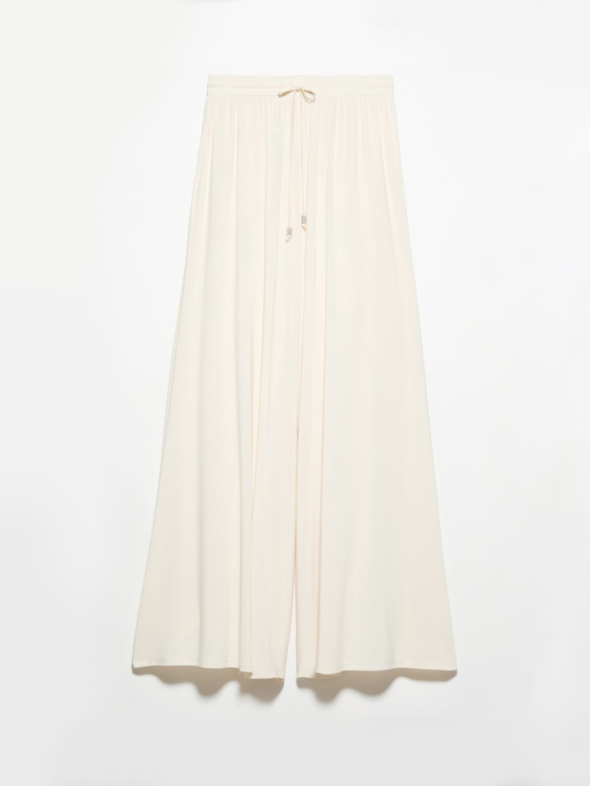 Pantalon large en jersey crêpe, ivoire | MAX&Co. Pantalon large en jersey crêpe - IVOIRE - MAX&Co. - 5