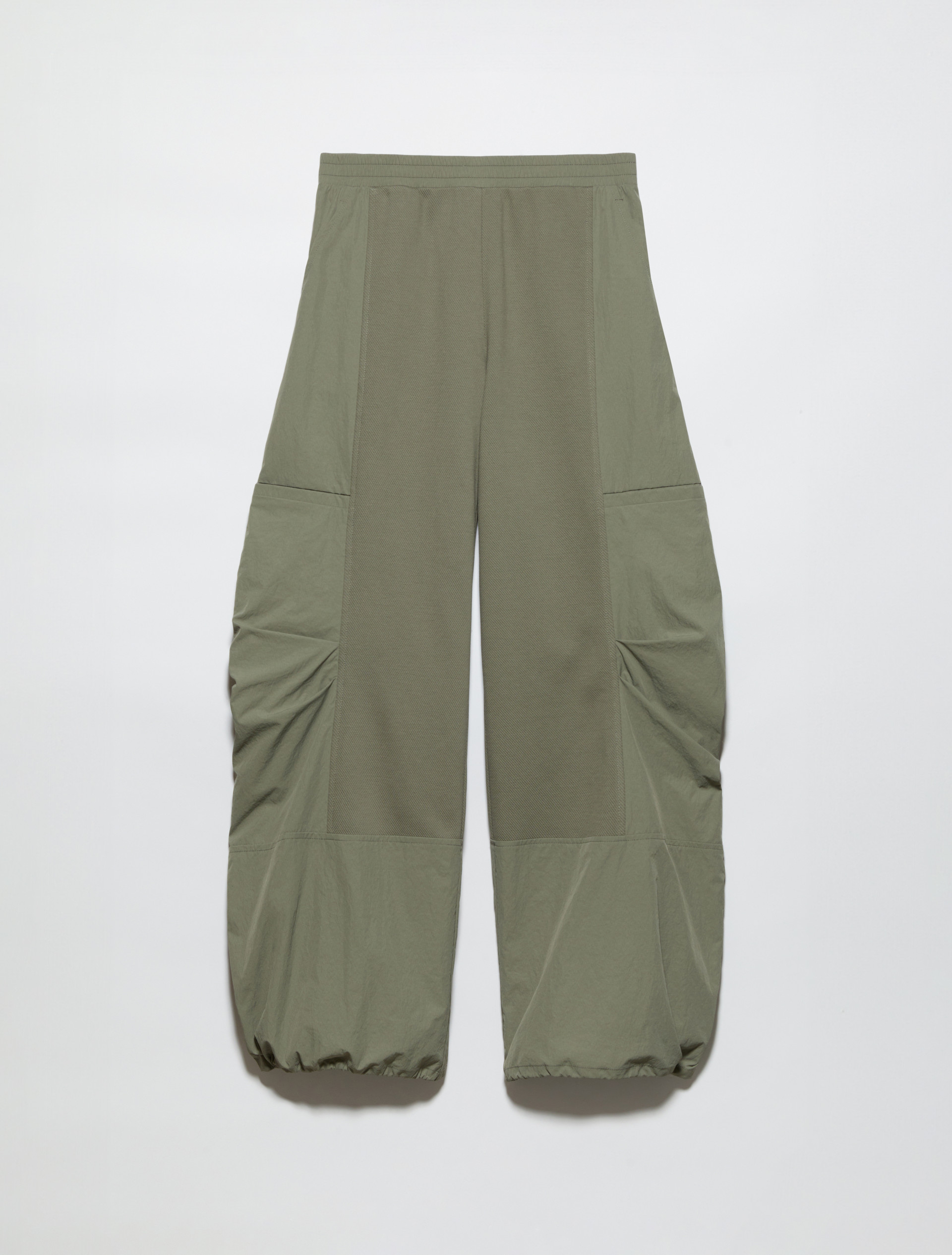 Cotton-jersey and nylon joggers, sage | MAX&Co. Cotton-jersey and nylon joggers - SAGE - MAX&Co. - 5
