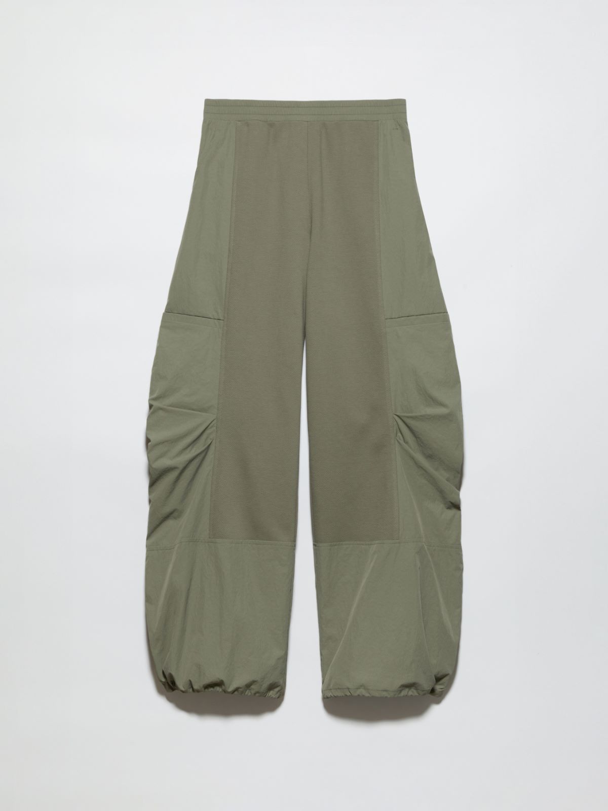 Cotton-jersey and nylon joggers, sage | MAX&Co. Cotton-jersey and nylon joggers - SAGE - MAX&Co. - 5