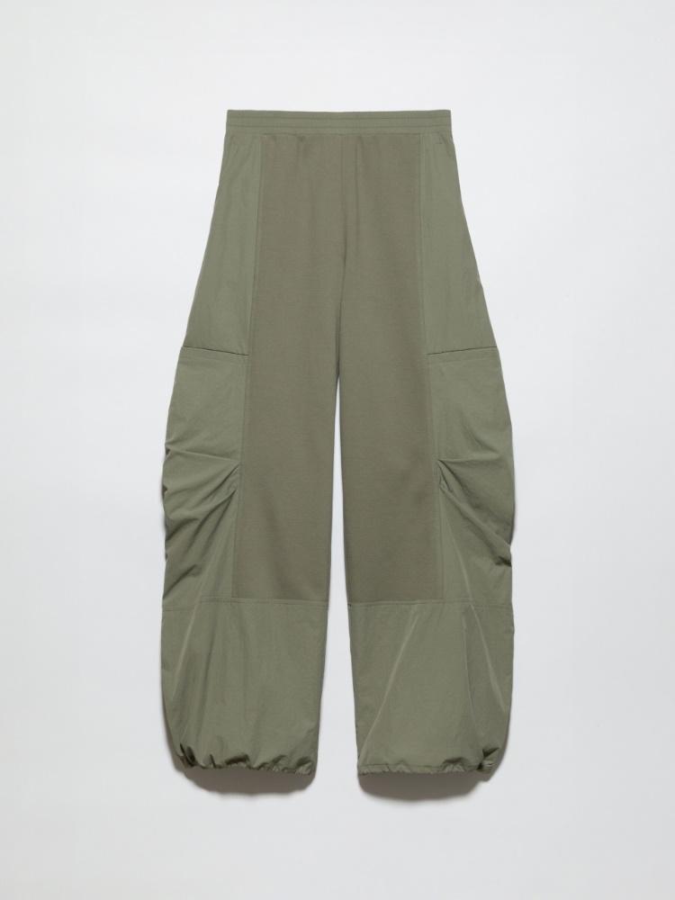 Cotton-jersey and nylon joggers - SAGE - MAX&Co.