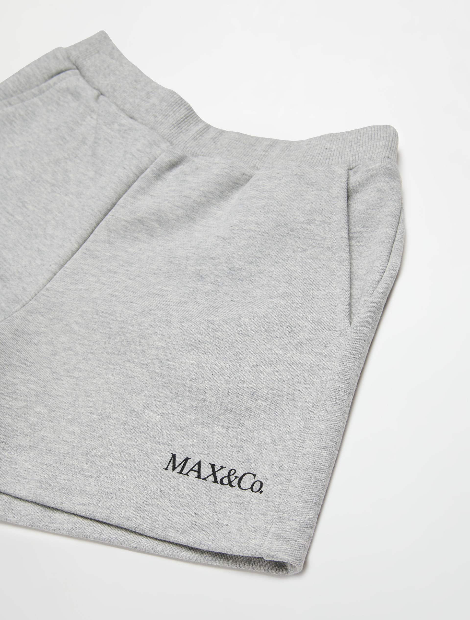 Shorts de felpa con logo KID, melange grey | MAX&Co. Shorts de felpa con logo KID - MELANGE GREY - MAX&Co.