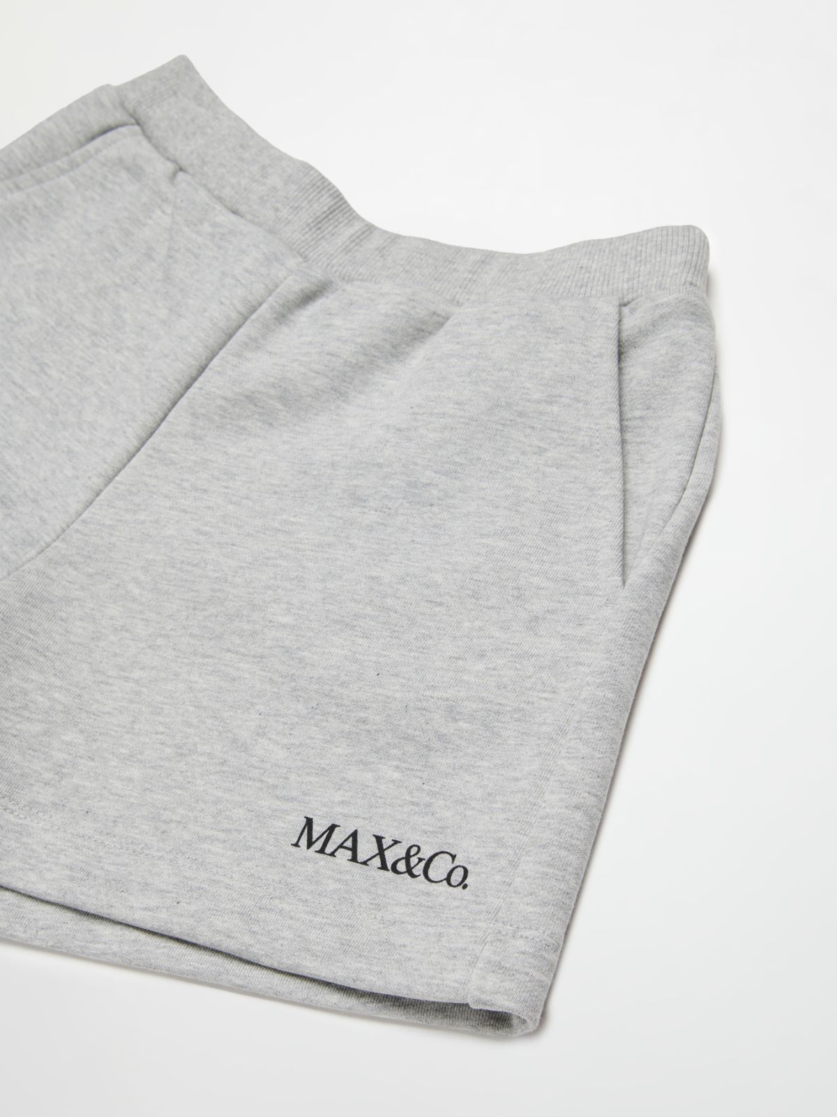 Shorts de felpa con logo KID, melange grey | MAX&Co. Shorts de felpa con logo KID - MELANGE GREY - MAX&Co.