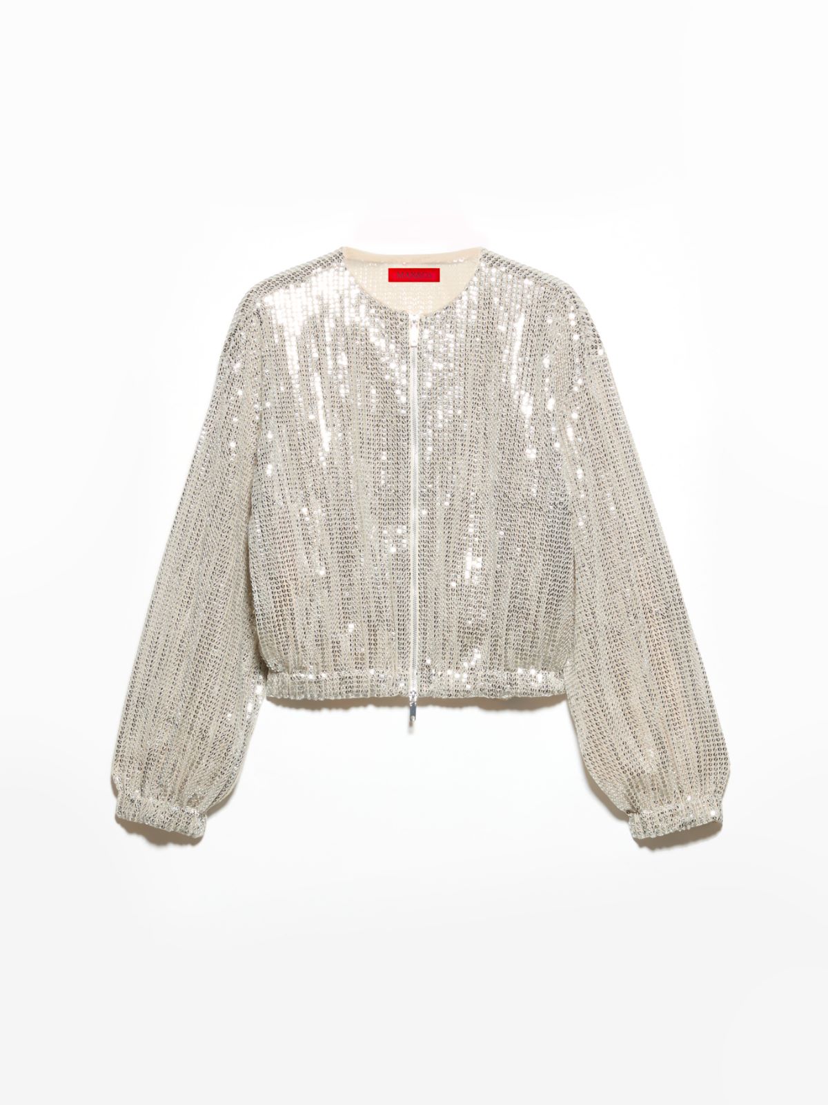 Sequinned tulle bomber jacket - POWDER - MAX&Co. - 5