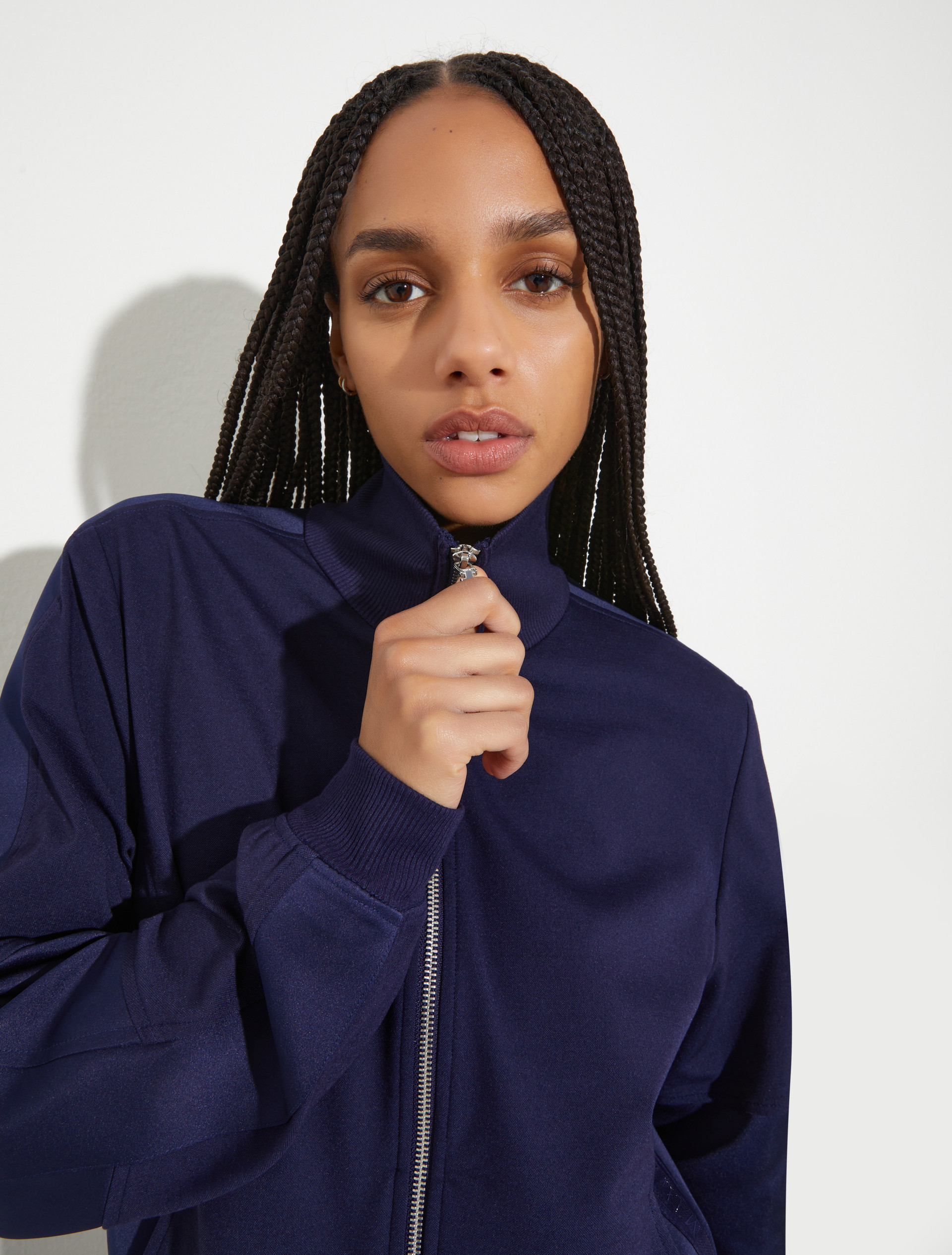 Jersey and satin jacket, navy | MAX&Co. Jersey and satin jacket - NAVY - MAX&Co. - 6