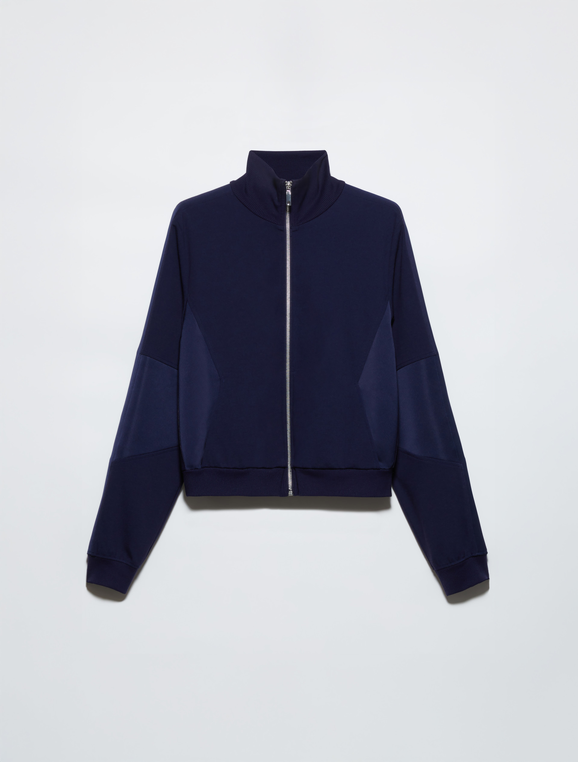 Jersey and satin jacket, navy | MAX&Co. Jersey and satin jacket - NAVY - MAX&Co. - 5