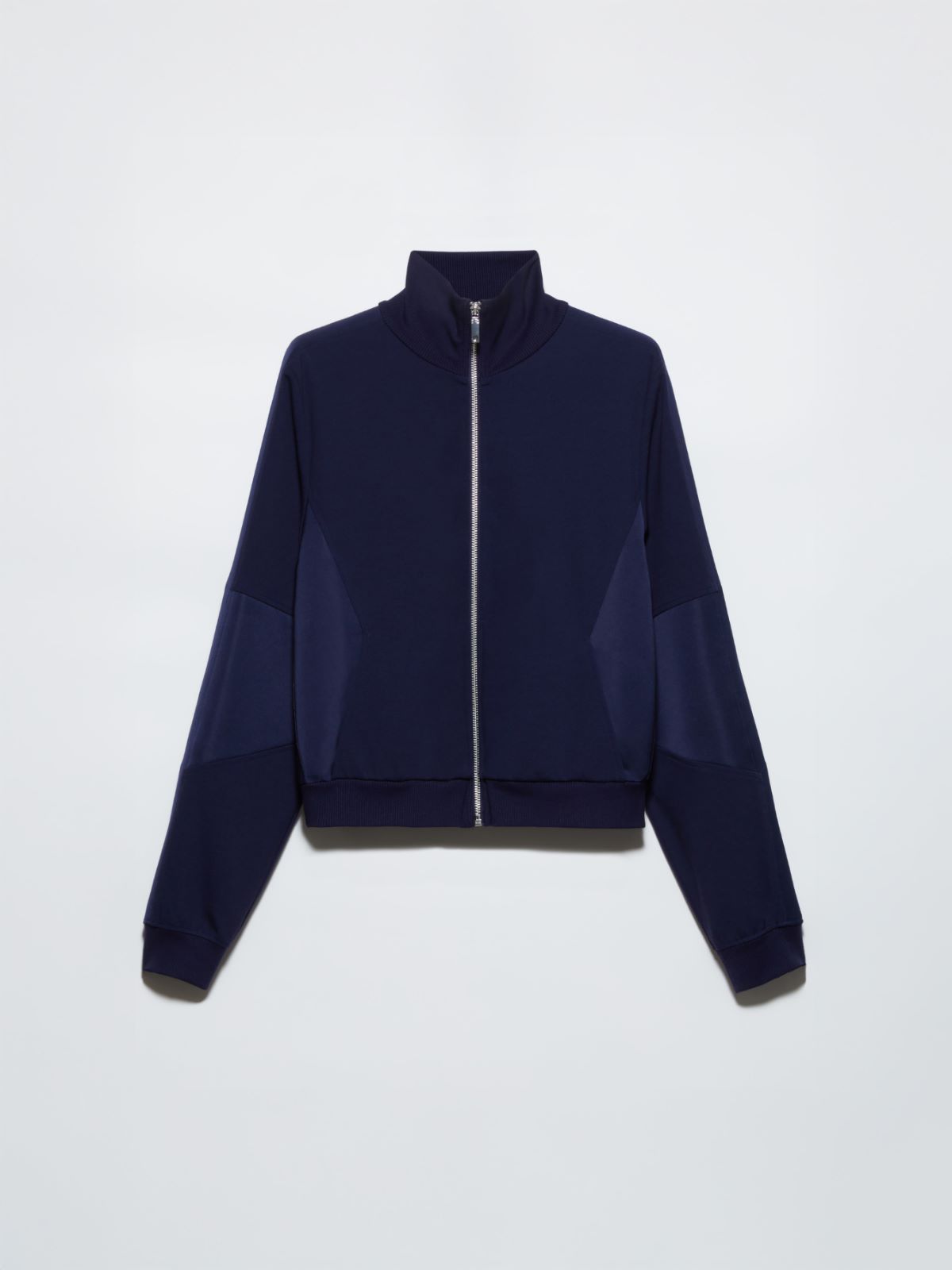Jersey and satin jacket, navy | MAX&Co. Jersey and satin jacket - NAVY - MAX&Co. - 5