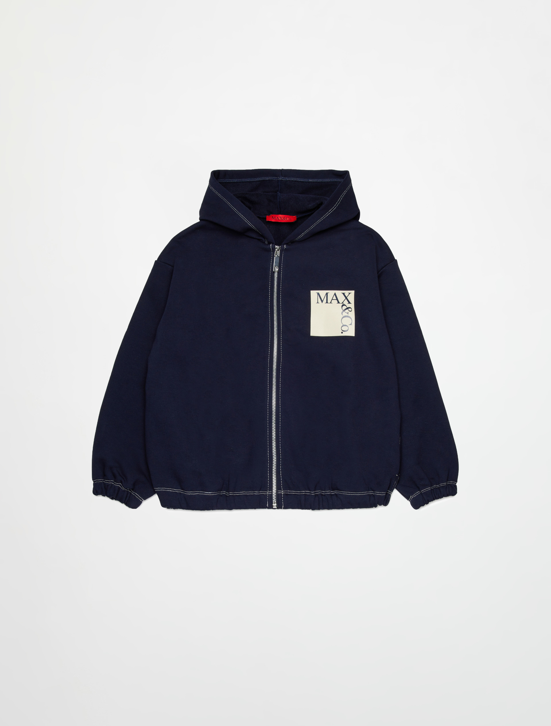 Sudadera con cremallera completa y logo KID - SKY BLUE - MAX&Co. - 3